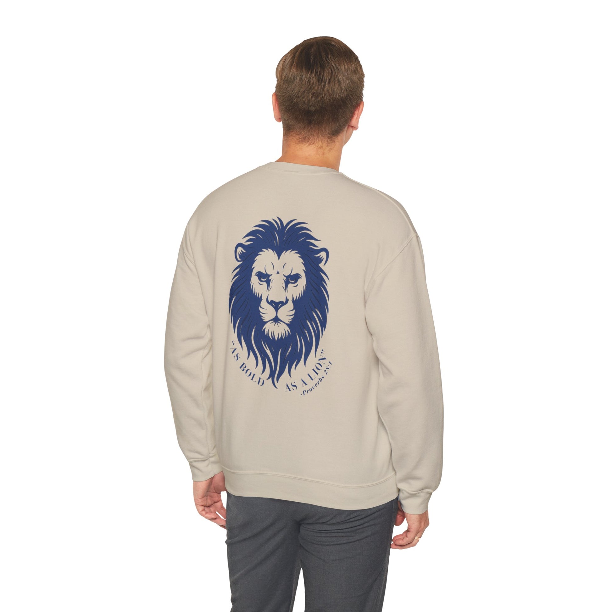 Guyhaus 'Man of God' Bold As A Lion Crewneck Sweatshirt, Proverbs 28:1