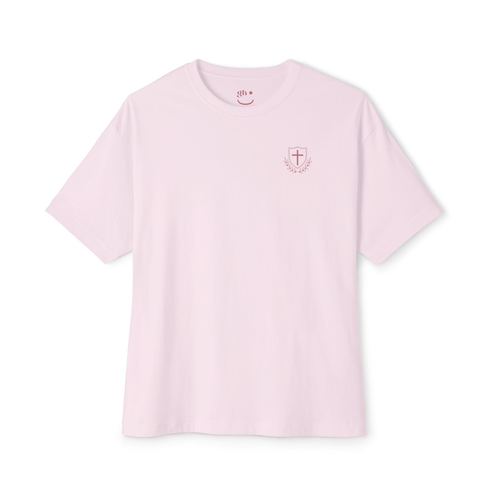 Standing on My Father's Business Faith-Inspired 100% Cotton T-Shirt, Luke 2:49 Bible Verse, Mauve Text