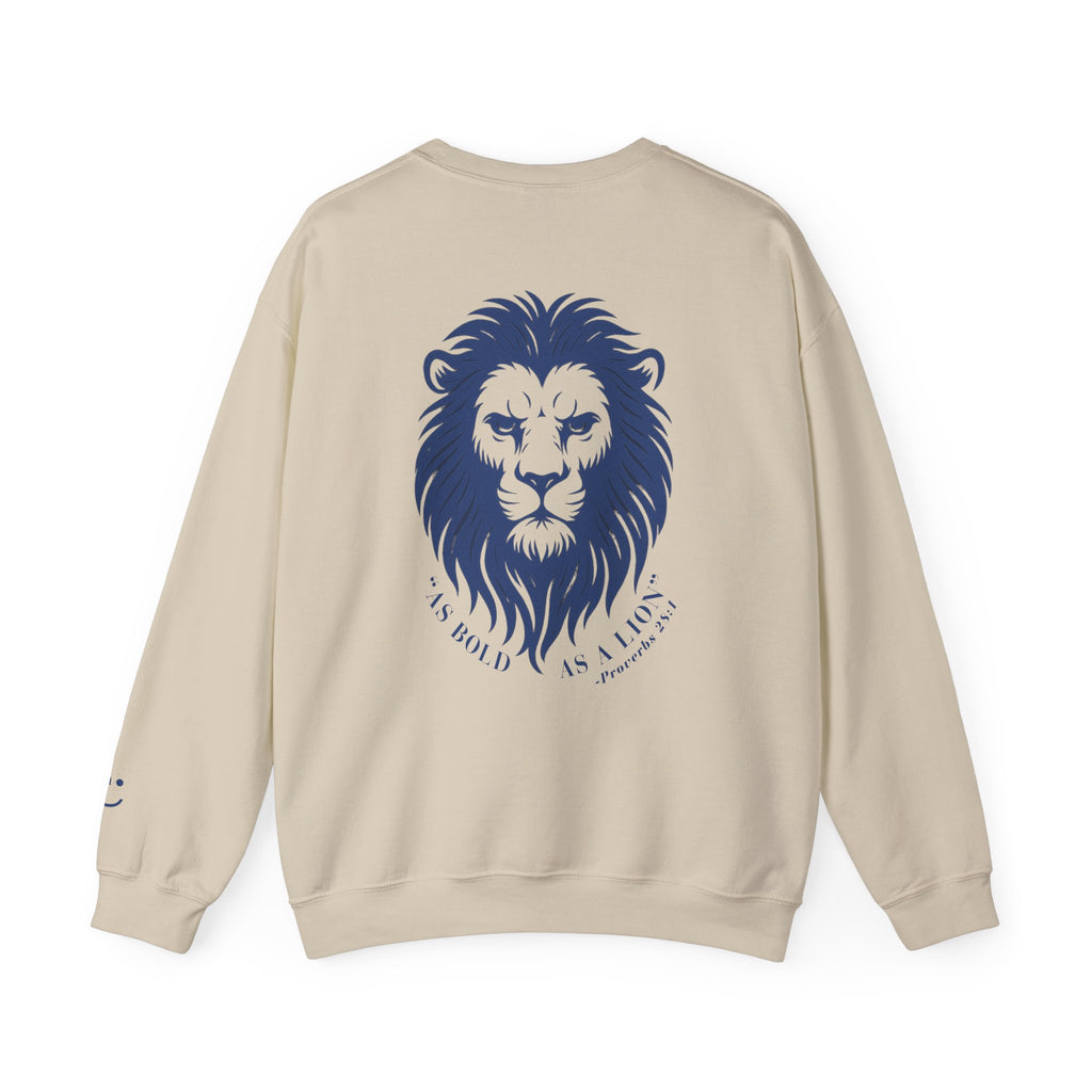 Guyhaus 'Man of God' Bold As A Lion Crewneck Sweatshirt, Proverbs 28:1