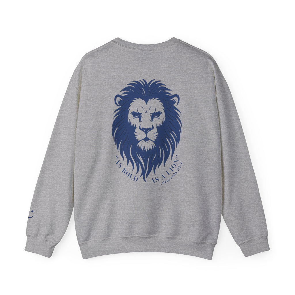 Guyhaus 'Man of God' Bold As A Lion Crewneck Sweatshirt, Proverbs 28:1